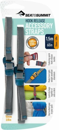 Sea To Summit Hook Release 3/8" Accessory Straps - Package Of 2