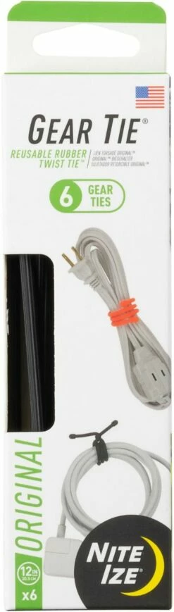 Nite Ize Gear Tie 12" ProPack - Package Of 6